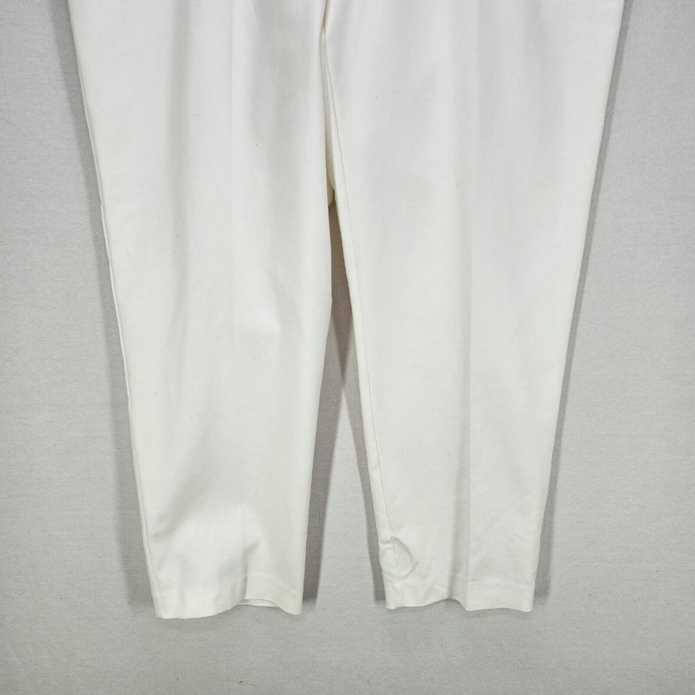 Liz Claiborne Womens Ankle Capri Stretch Pants Size 18 Career Emma Classic White - Picture 10 of 15